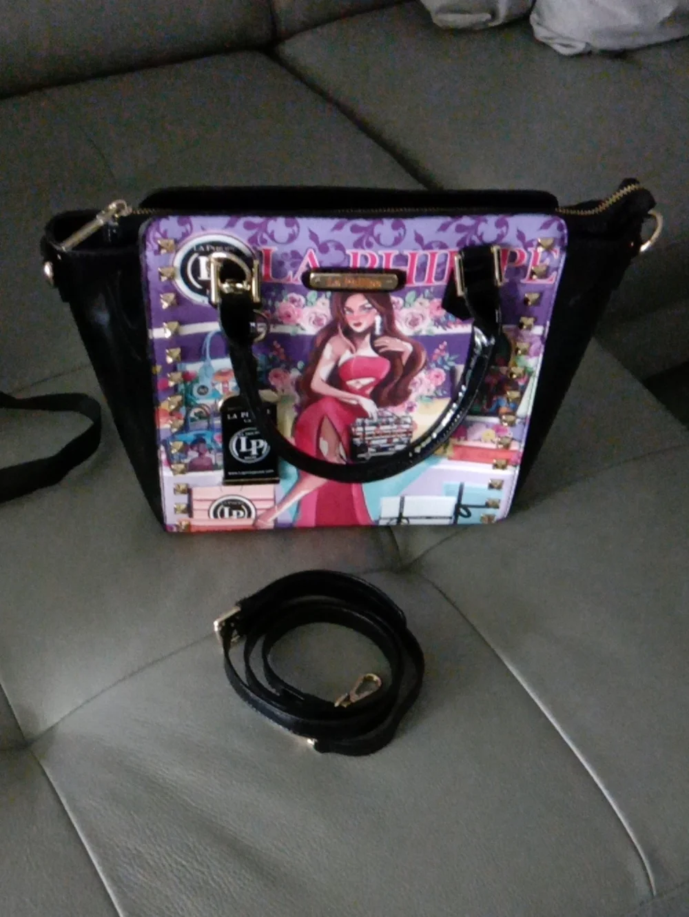 La Phillipe Graphic Satchel - NWOT
